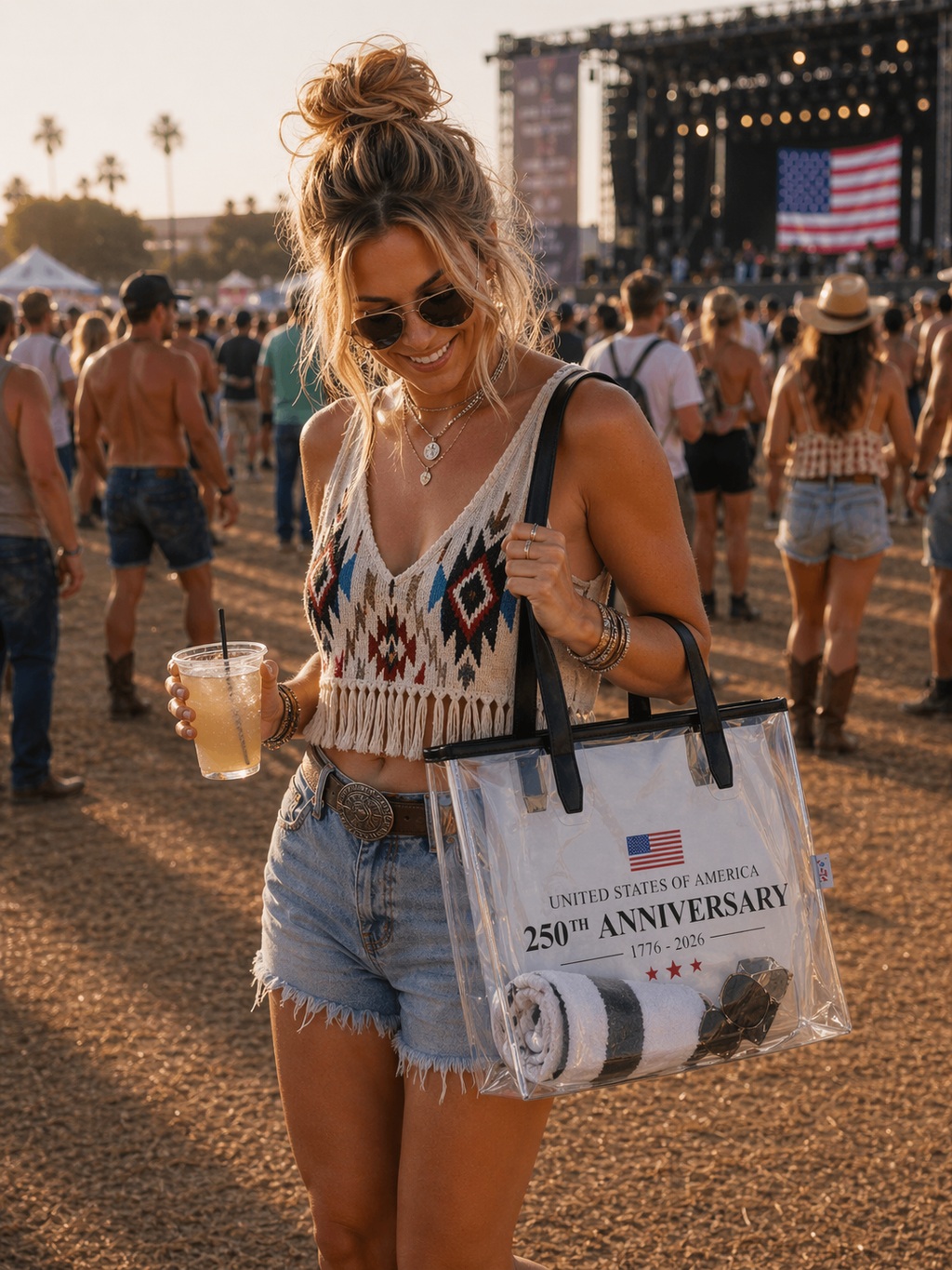 250th Anniversary USA Clear Tote Bag