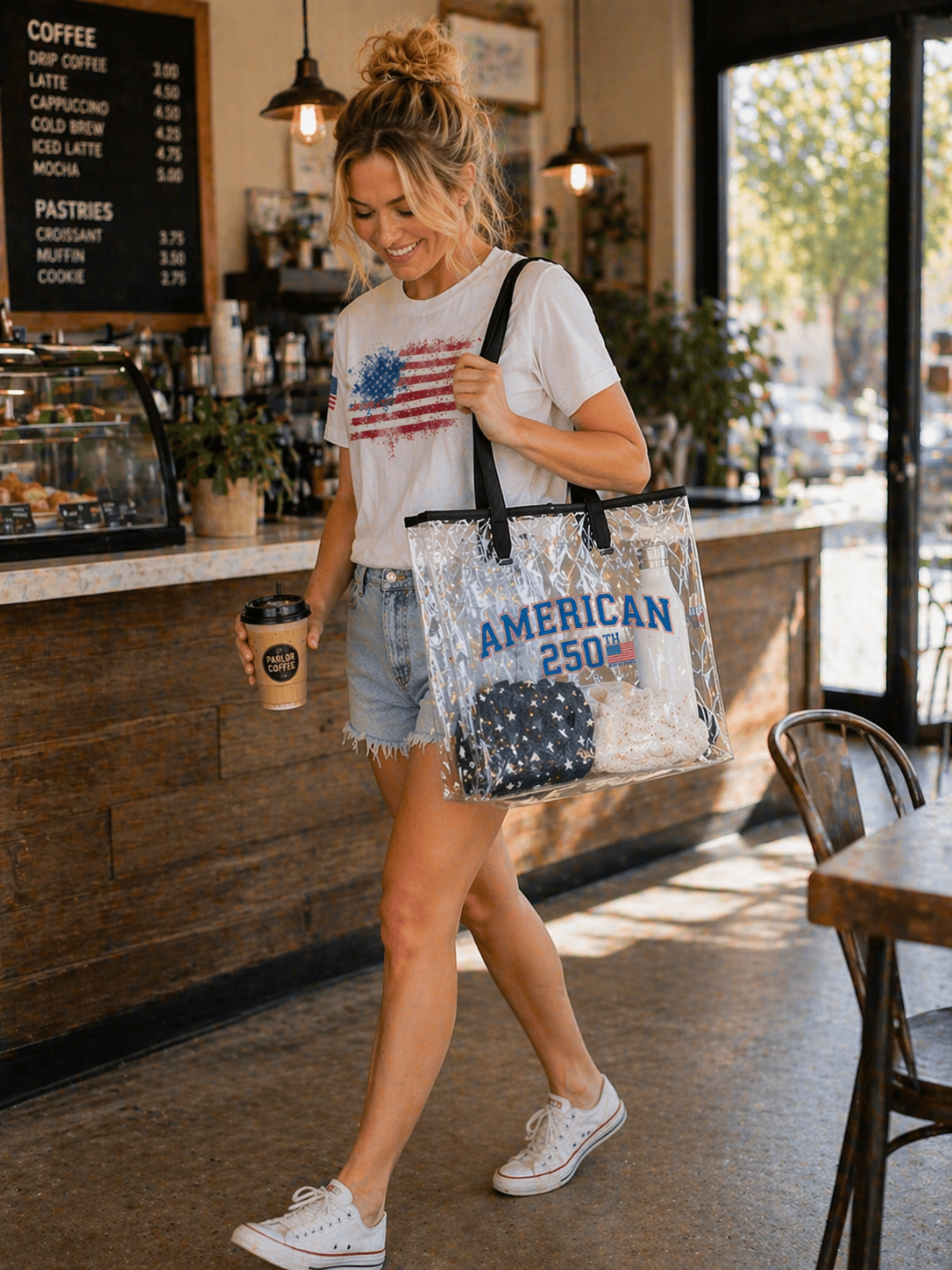 American 250th Anniversary Heritage Clear Tote Bag