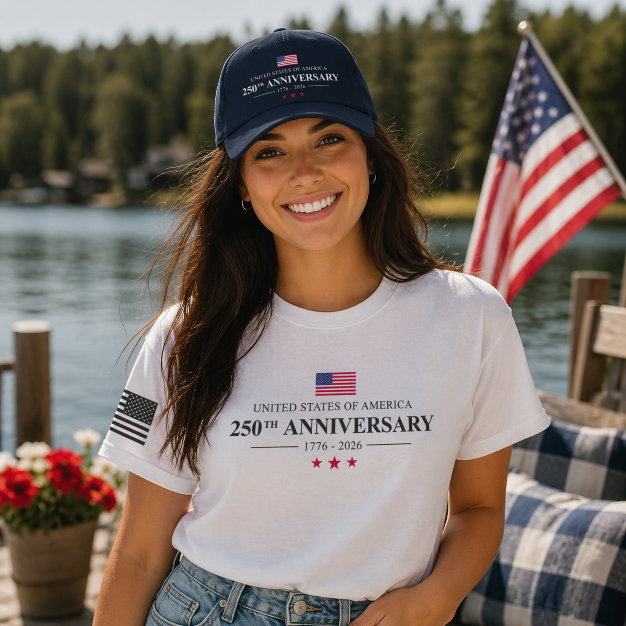 250th Anniversary USA Flag T-Shirt