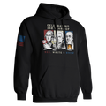 Black Red White and Brew 250 years patriotic hoodie with founding fathers drinking graphic