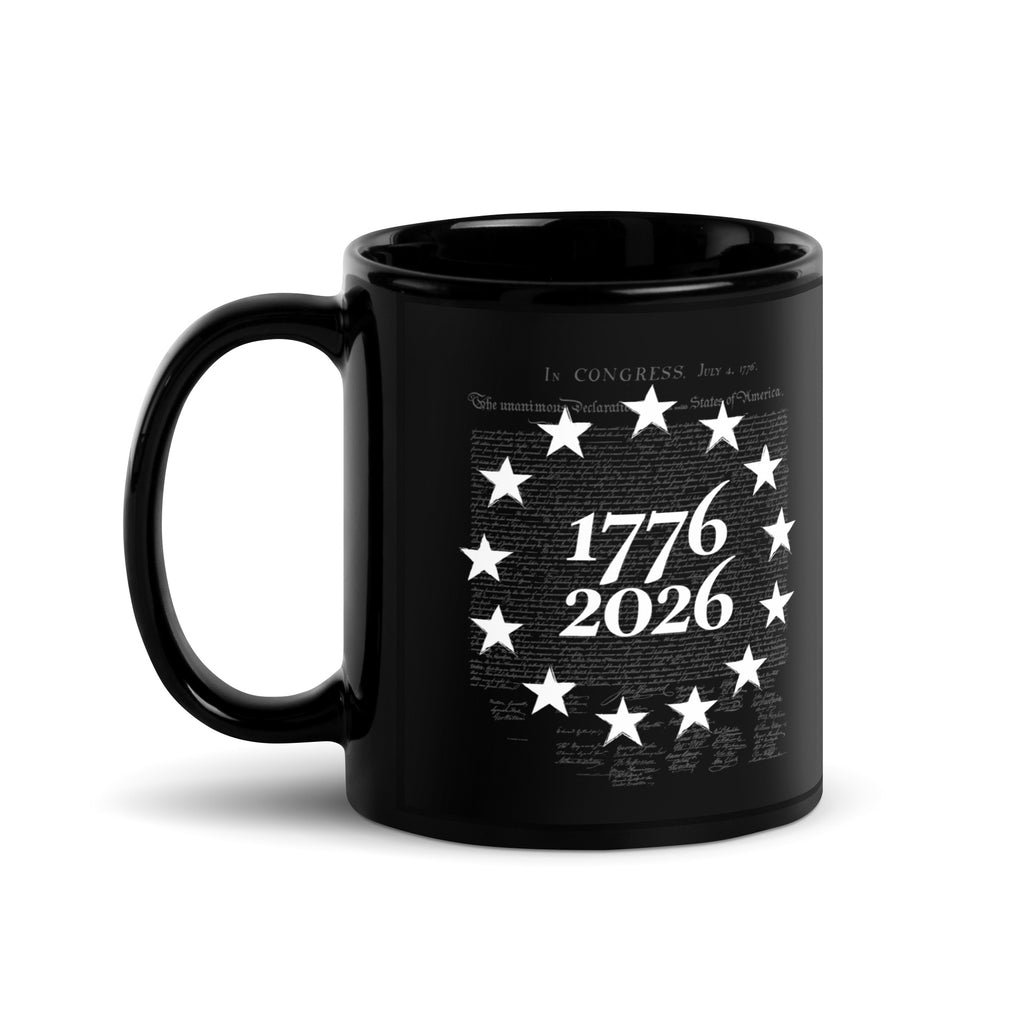 1776–2026 America 250 – Betsy Ross Anniversary Mug by TwoFiveZero Gear with bold American design on ceramic coffee mug
