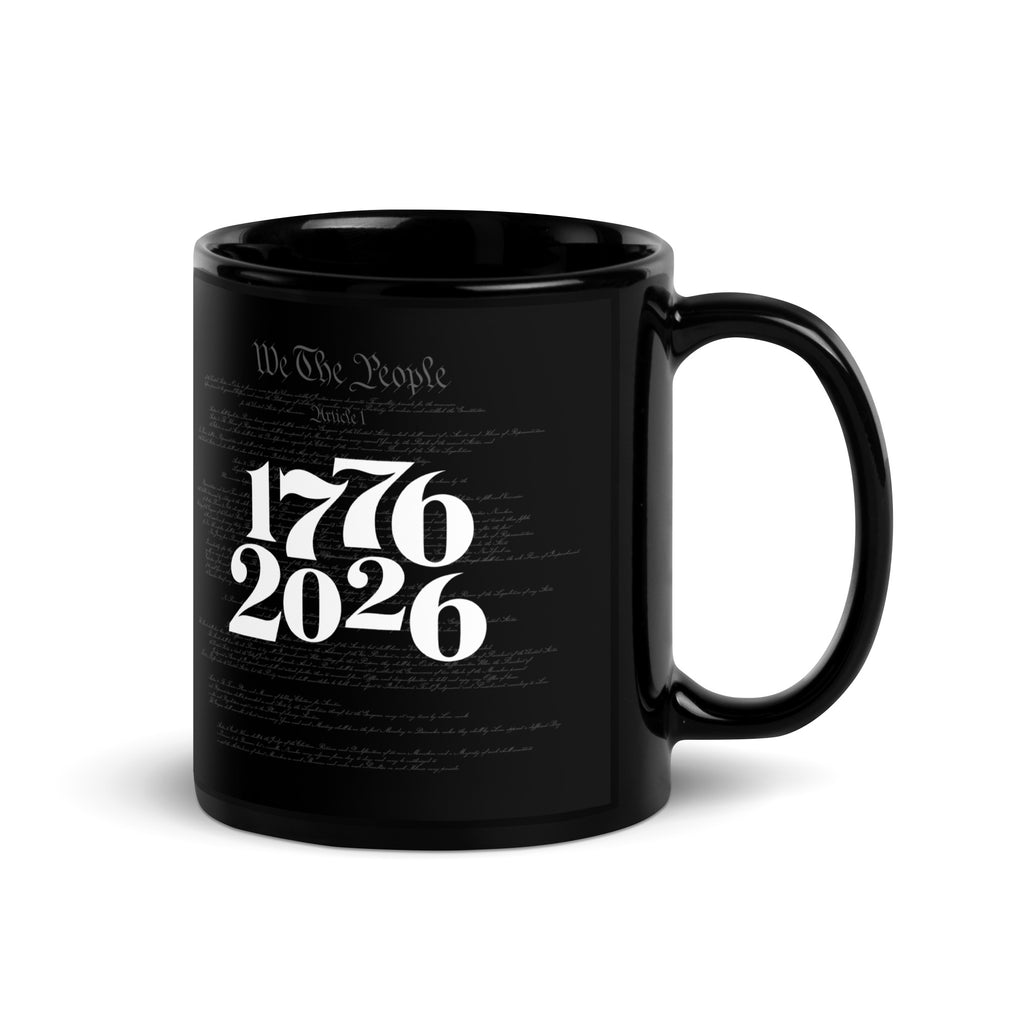 1776–2026 America 250 – We The People Anniversary Mug by TwoFiveZero Gear with bold American design on ceramic coffee mug