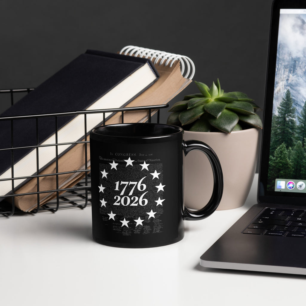 1776–2026 America 250 – Betsy Ross Anniversary Mug by TwoFiveZero Gear with bold American design on ceramic coffee mug