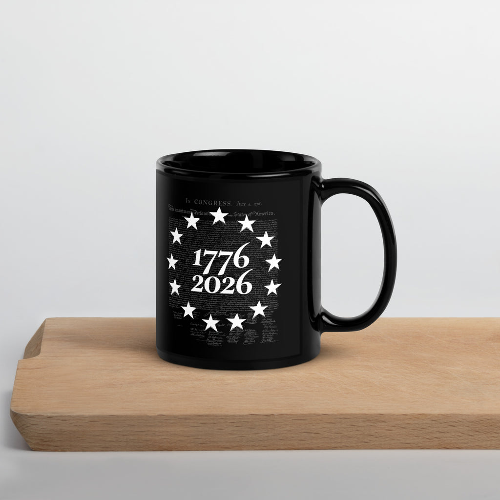 1776–2026 America 250 – Betsy Ross Anniversary Mug by TwoFiveZero Gear with bold American design on ceramic coffee mug