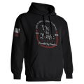 Black We The People 250 Years of Independence hoodie featuring vintage typography, 1776–2026 print, and distressed patriotic design