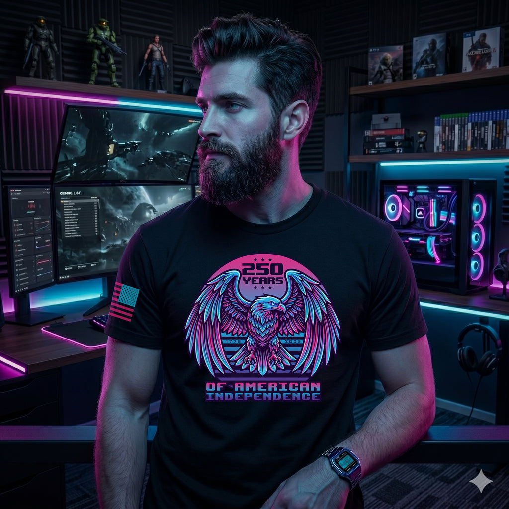 Neon Retro Eagle T-shirt