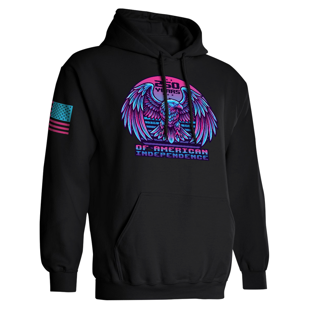 Neon Retro Eagle Hoodie