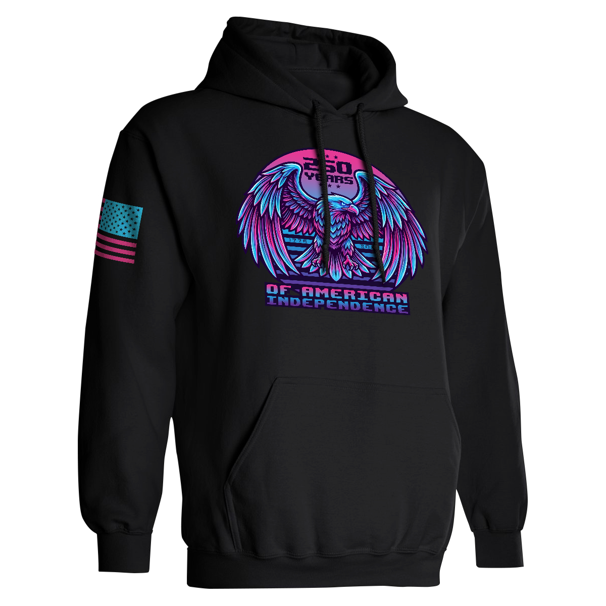 Neon Retro Eagle Hoodie